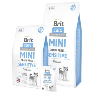 BRIT CARE DOG MINI SENSITIVE sausā barībasuņiem Briedis 7kg